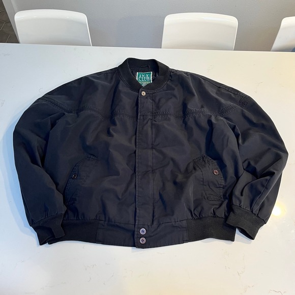 Bomber Jacket Ivy Club Vintage Zip Jacket Mens Size XXL Racer Classic Iconic - Picture 6 of 11
